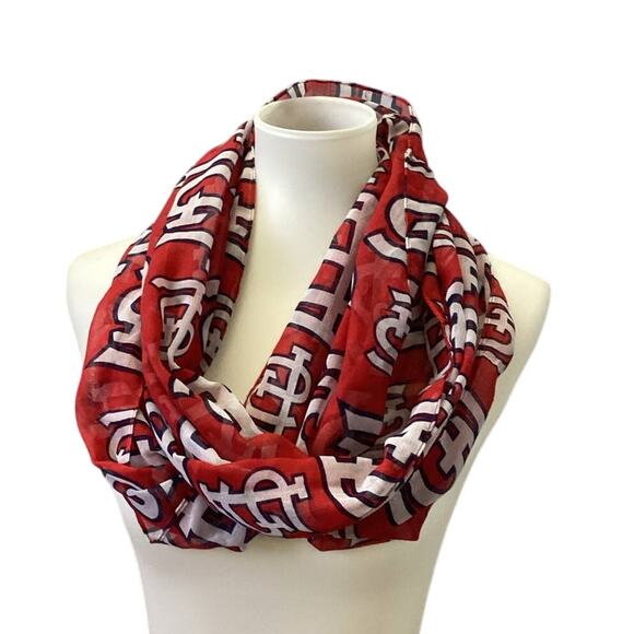 St Louis Cardinals Baseball Womens Infinity Scarf Giveaway Burlap Tote Bag Lot - Picture 5 of 8